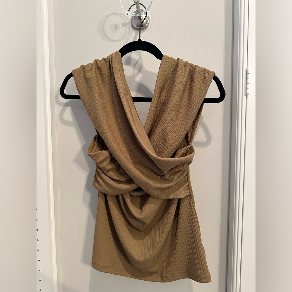 Banana republic ribbed wrap top BNWT